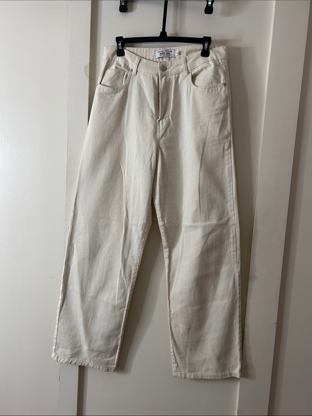 refuge Cream Wide Leg Jeans